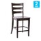 Flash Furniture Gray Wash Walnut Solid Wood Counter Stools, 2PK ES-STBN5-24-GY-2-GG - alternate 7